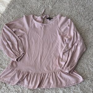 Banana Republic Factory Blush Pink Peplum Blouse